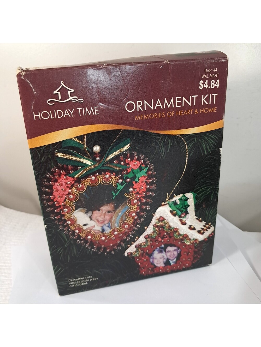 NEW Vintage Holiday Time ornament kit Memories of Heart & Home sequins Christmas